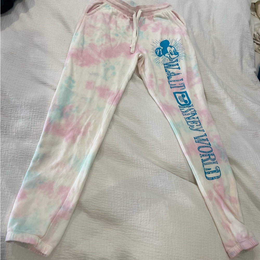 Disney parks, tie-dye joggers, lightweight size small